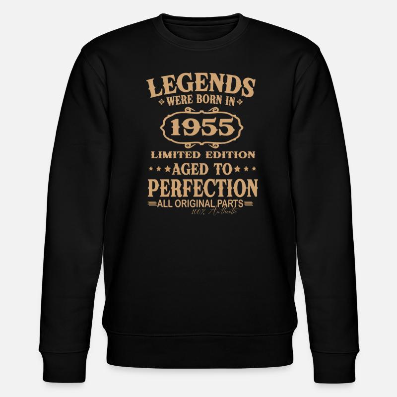 Legenden wurden 1955 geboren - Stanley/Stella Unisex Bio-Sweatshirt CHANGER  - Schwarz