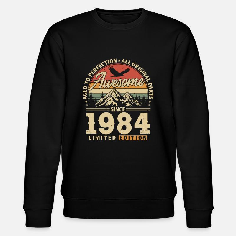 Großartig seit 1984 - Stanley/Stella Unisex Bio-Sweatshirt CHANGER  - Schwarz