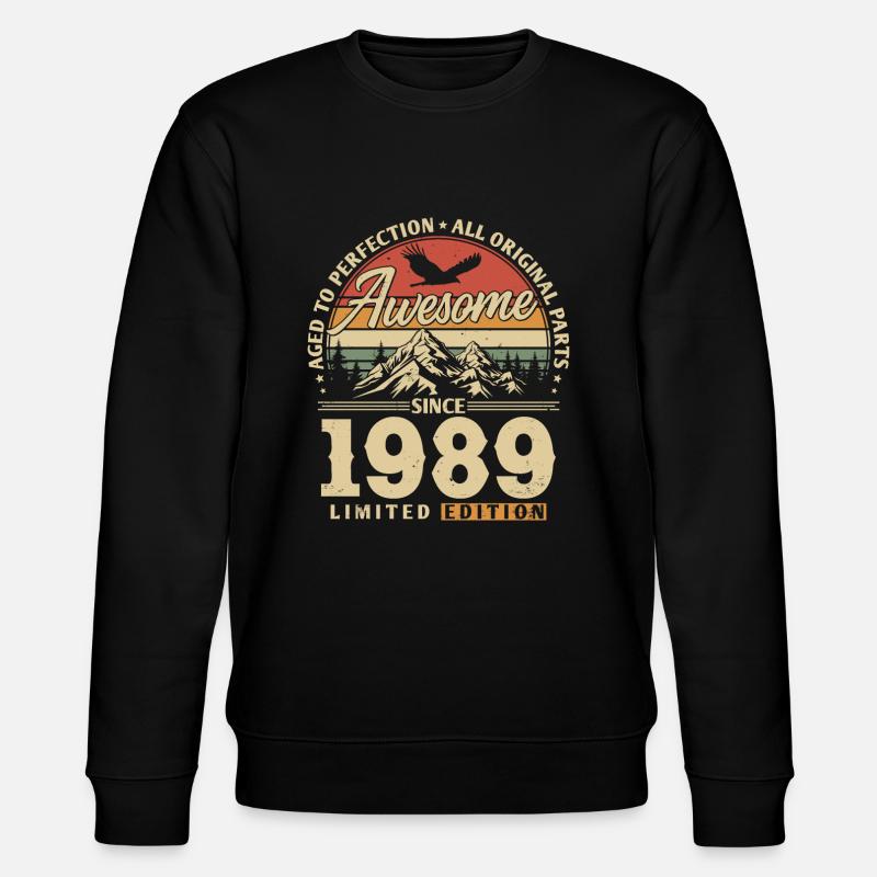 Great since 1989 - Stanley/Stella CHANGER Unisex Organic Sweatshirt - black