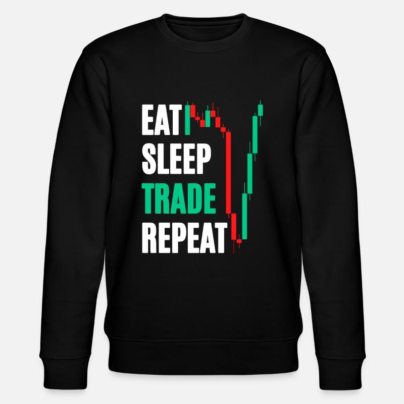 Eat Sleep Trade Repeat - Stanley/Stella Unisex Bio-Sweatshirt CHANGER - Schwarz