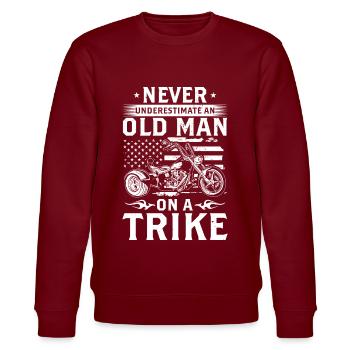 Trike - Stanley/Stella Unisex Bio-Sweatshirt CHANGER  - Burgunderrot - Vorne - Nik (191cm) & Marisol (170cm)