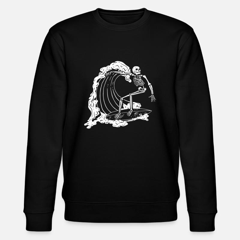 Skull surfer - Stanley/Stella CHANGER Unisex Organic Sweatshirt - black