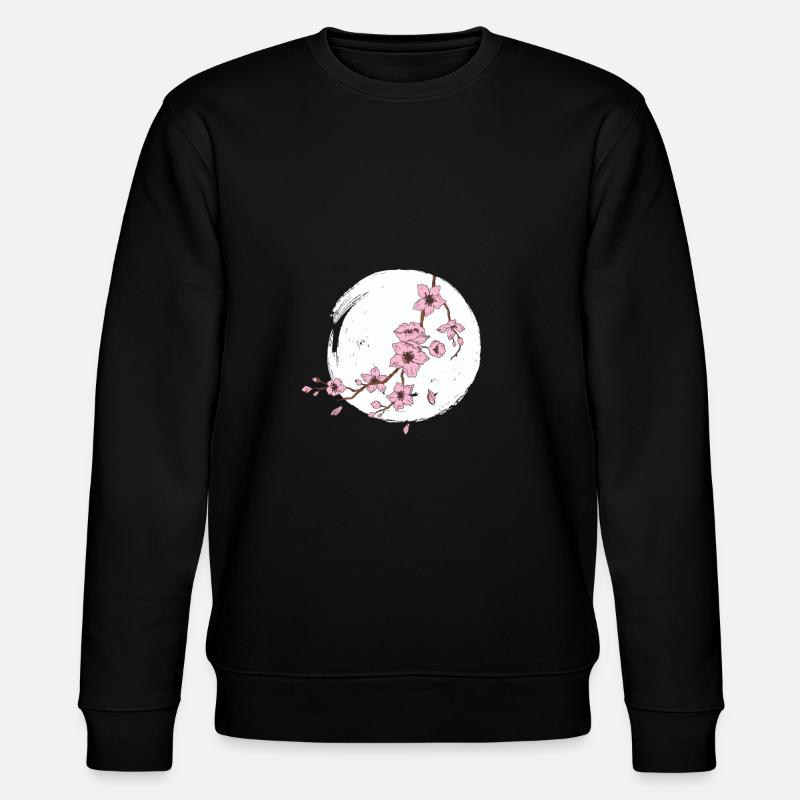 Cherry blossom moon - Stanley/Stella CHANGER Unisex Organic Sweatshirt - black