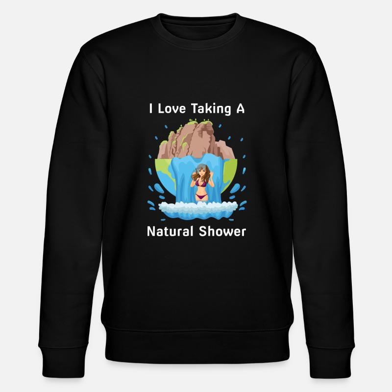 Femme sous cascade - douche naturelle - Sweat bio CHANGER Stanley/Stella Unisexe - noir