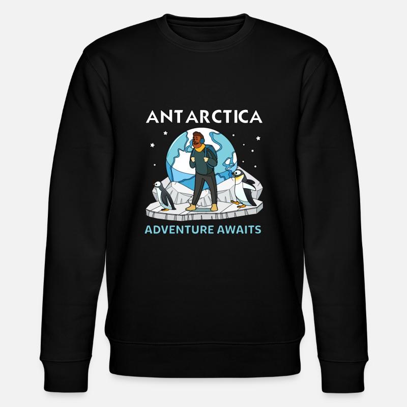 Antarktis Abenteuer Wartet Pinguine Camper - Stanley/Stella Unisex Bio-Sweatshirt CHANGER  - Schwarz