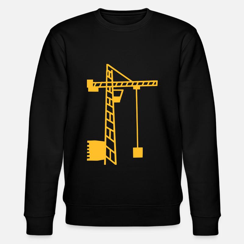 Baukran, Kran, Bau - Stanley/Stella Unisex Bio-Sweatshirt CHANGER  - Schwarz
