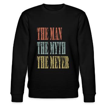The Man The Myth The Meyer - Stanley/Stella Unisex Bio-Sweatshirt CHANGER  - Schwarz - Vorne - Nik (191cm) & Marisol (170cm)