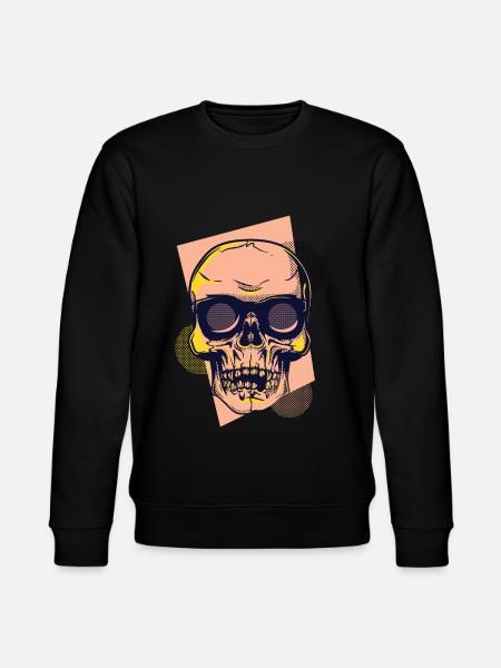 Skull with sunglasses - Stanley/Stella CHANGER Unisex Organic Sweatshirt - black