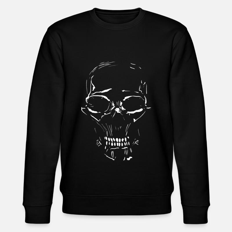 Crâne / crâne minimal - Sweat bio CHANGER Stanley/Stella Unisexe - noir
