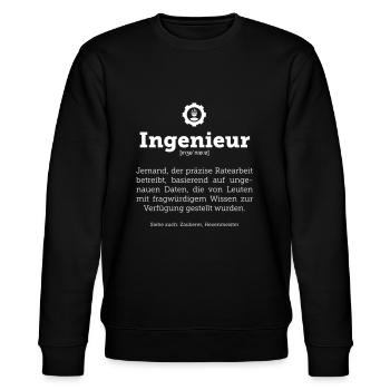 Ingenieur Bedeutung Ingenieurwesen (Geschenk-Idee) - Stanley/Stella Unisex Bio-Sweatshirt CHANGER  - Schwarz - Vorne - Nik (191cm) & Marisol (170cm)