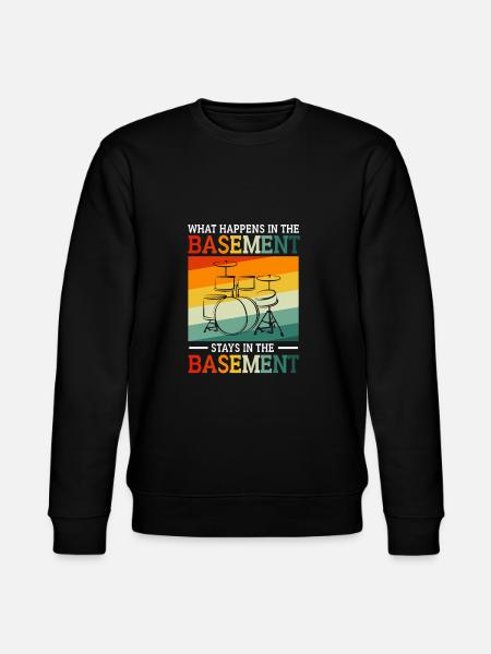 Drummer Drum Drumsticks - Stanley/Stella CHANGER Unisex Organic Sweatshirt - black