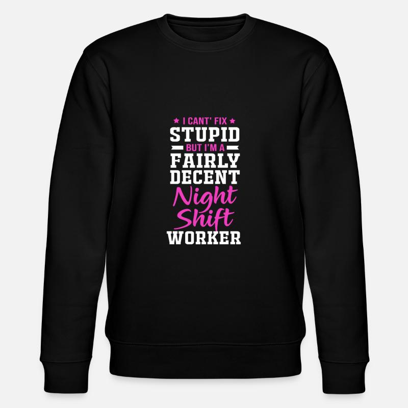 Nachtschicht - Stanley/Stella Unisex Bio-Sweatshirt CHANGER - Schwarz