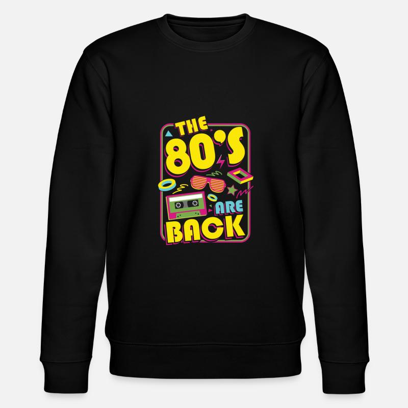 80s retro party - Stanley/Stella Unisex Bio-Sweatshirt CHANGER  - Schwarz