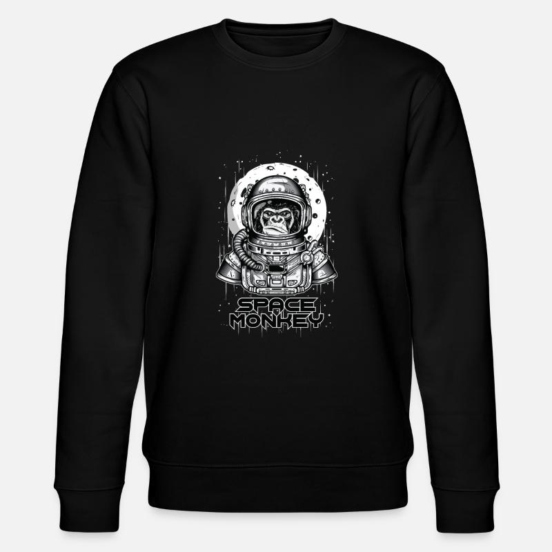 SPACE MONKEY - Stanley/Stella Unisex Bio-Sweatshirt CHANGER  - Schwarz