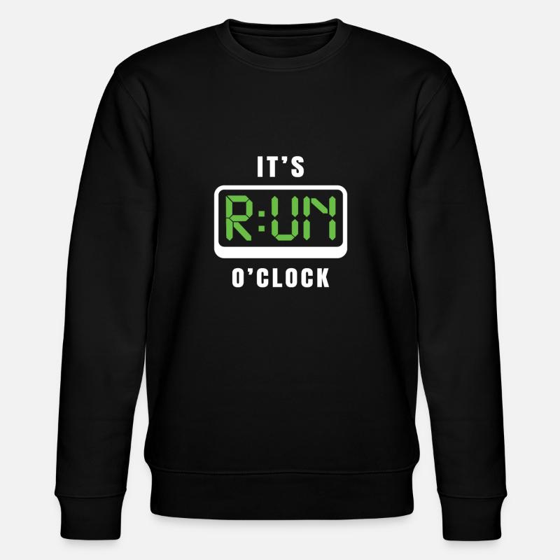 ITS RUN O CLOCK - Sweat bio CHANGER Stanley/Stella Unisexe - noir