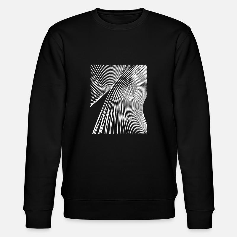Abstract curved curves lines - Stanley/Stella CHANGER Unisex Organic Sweatshirt - black