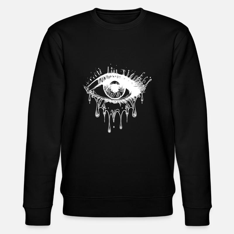 Weinendes Auge Realistischer Tattoo Style - Stanley/Stella Unisex Bio-Sweatshirt CHANGER  - Schwarz
