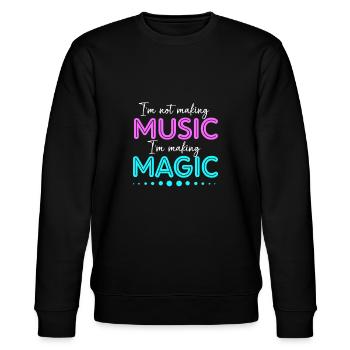 DJ Djing Label Keyboard - Stanley/Stella CHANGER Unisex Organic Sweatshirt - black - Front - Nik (191cm) & Marisol (170cm)