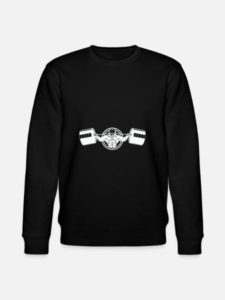 Bodybuilder Hund - Dog - Pitbull - Stanley/Stella CHANGER Unisex Organic Sweatshirt - black