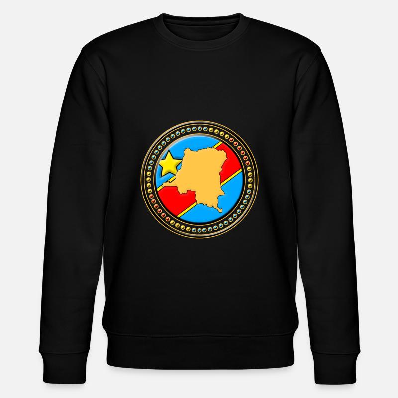 Congo - Congo flag map - Stanley/Stella CHANGER Unisex Organic Sweatshirt - black