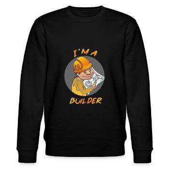 Builder - Stanley/Stella CHANGER Unisex Organic Sweatshirt - black - Front - Nik (191cm) & Marisol (170cm)