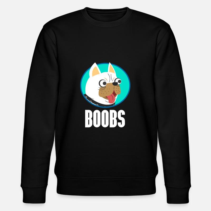 Boobs - Hund - Stanley/Stella Unisex Bio-Sweatshirt CHANGER  - Schwarz