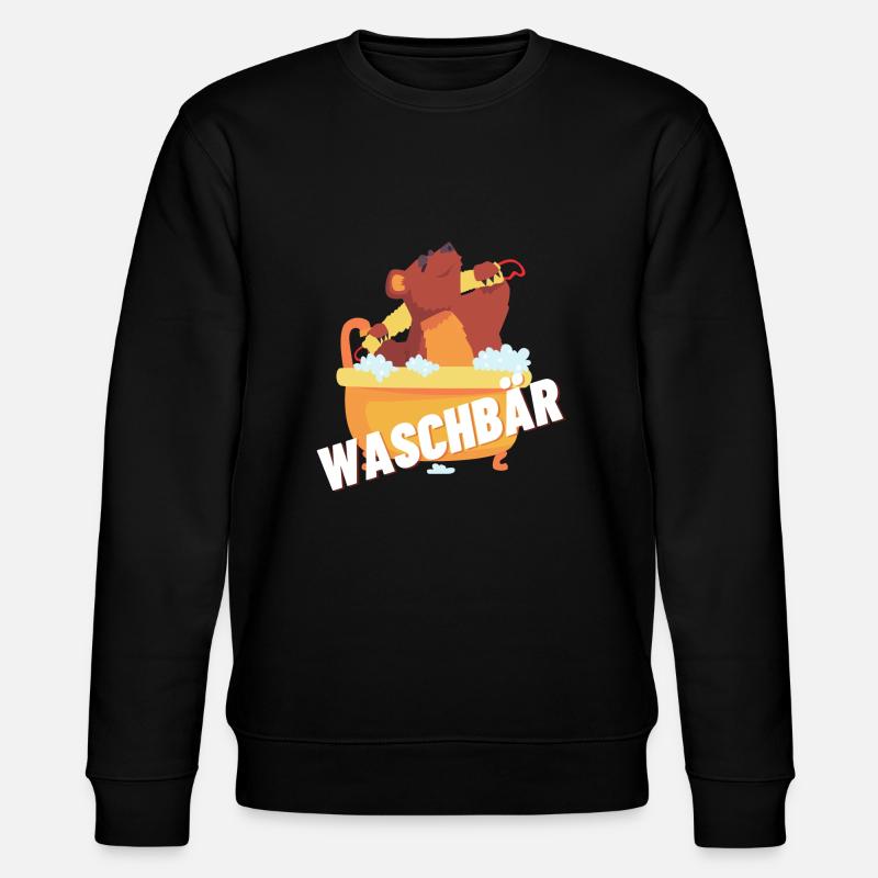 Waschbär - Stanley/Stella Unisex Bio-Sweatshirt CHANGER  - Schwarz
