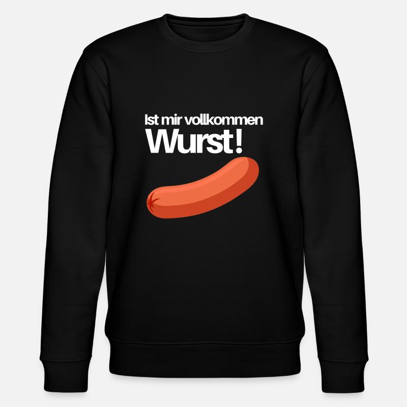 ist mir wurst - Stanley/Stella Unisex Bio-Sweatshirt CHANGER  - Schwarz