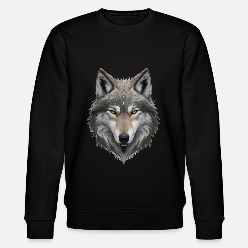 Wolfskopf - Stanley/Stella Unisex Bio-Sweatshirt CHANGER  - Schwarz