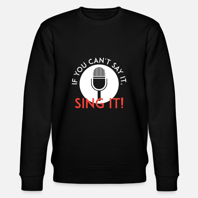 Sing es - Stanley/Stella Unisex Bio-Sweatshirt CHANGER  - Schwarz