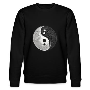 Kraft und Energie - Stanley/Stella Unisex Bio-Sweatshirt CHANGER  - Schwarz - Vorne - Nik (191cm) & Marisol (170cm)
