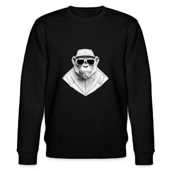 Singe cool en robe ridée - Sweat bio CHANGER Stanley/Stella Unisexe - noir - Devant - Nik (191cm) & Marisol (170cm)