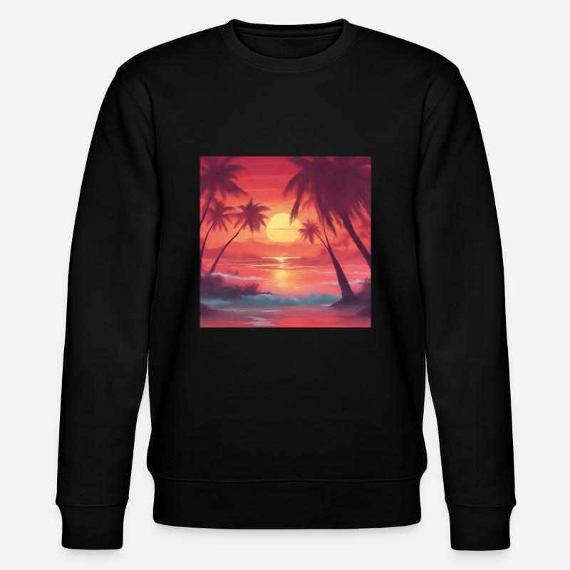 Vintage Beach - Stanley/Stella Unisex Bio-Sweatshirt CHANGER  - Schwarz