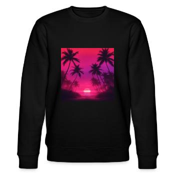 Plage Vintage - Sweat bio CHANGER Stanley/Stella Unisexe - noir - Devant - Nik (191cm) & Marisol (170cm)