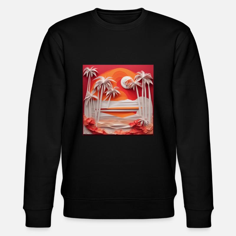 Plage d’Origami - Sweat bio CHANGER Stanley/Stella Unisexe - noir