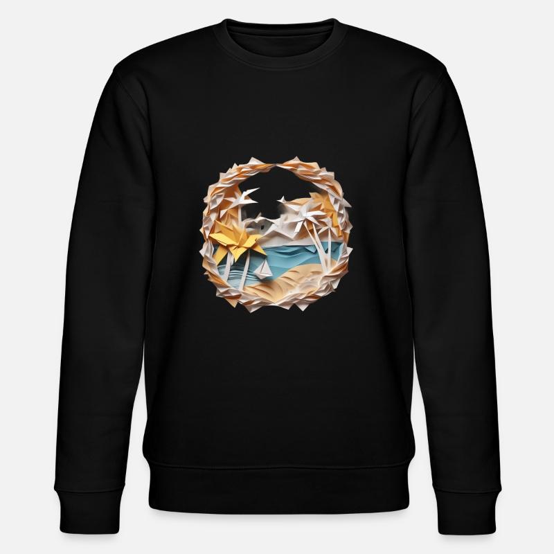 Origami Beach - Stanley/Stella CHANGER Unisex Organic Sweatshirt - black