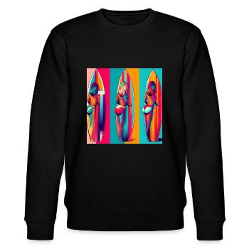 Vintage Surfer Femmes - Sweat bio CHANGER Stanley/Stella Unisexe - noir - Devant - Nik (191cm) & Marisol (170cm)