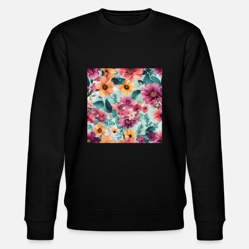 Blumenmeer - Stanley/Stella Unisex Bio-Sweatshirt CHANGER  - Schwarz