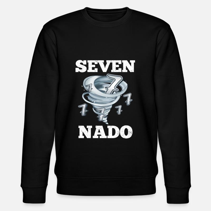 7th Birthday Tornado - Stanley/Stella CHANGER Unisex Organic Sweatshirt - black