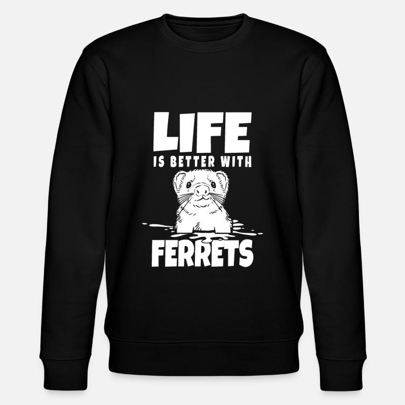Frettchen Sprüche - Stanley/Stella Unisex Bio-Sweatshirt CHANGER  - Schwarz