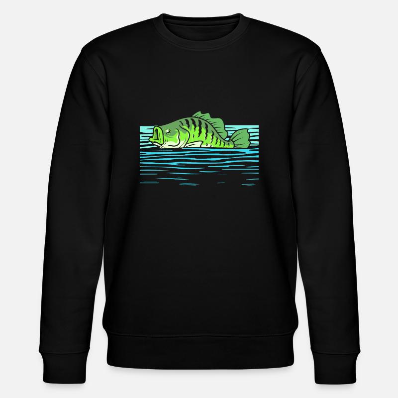 Poisson-lune Marigane Perche - Sweat bio CHANGER Stanley/Stella Unisexe - noir