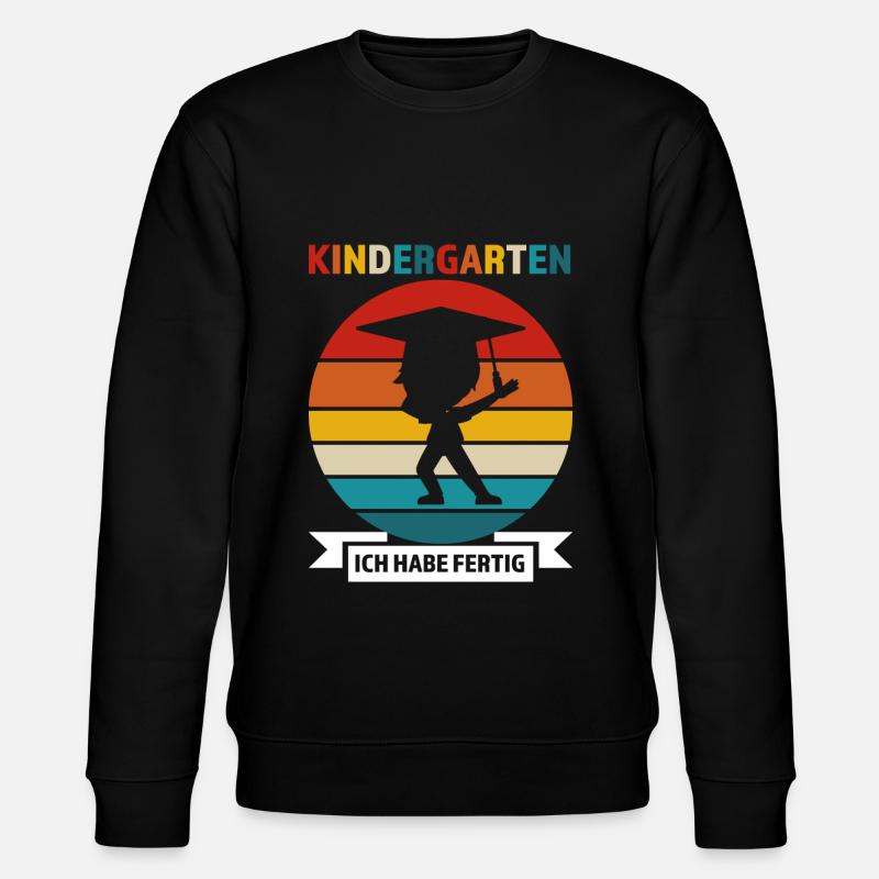 Kindergarten Abschluss KITA-Kind Geschenk - Stanley/Stella Unisex Bio-Sweatshirt CHANGER  - Schwarz