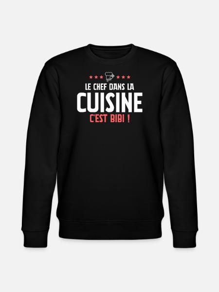 De chef-kok in de keuken is bibi! -Schort - Stanley/Stella Uniseks bio-sweatshirt CHANGER  - zwart