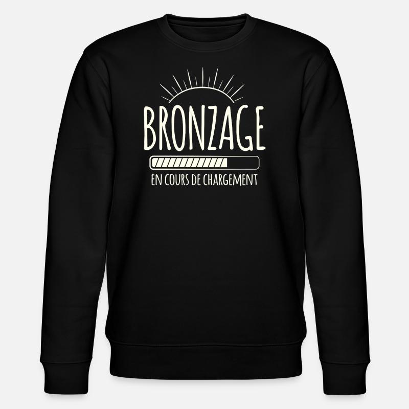 Tan Loading, Été, Vacances, Français - Sweat bio CHANGER Stanley/Stella Unisexe - noir