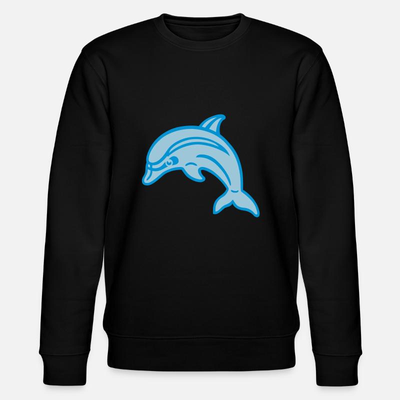 Delfin (dolphin) 01.1 - Stanley/Stella Unisex Bio-Sweatshirt CHANGER - Schwarz