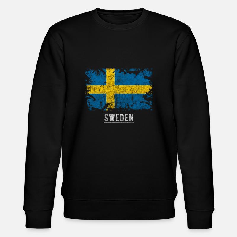 Cadeau de bannière drapeau Suède - Sweat bio CHANGER Stanley/Stella Unisexe - noir