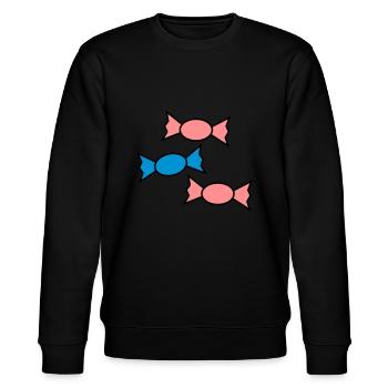 Bonbons - Stanley/Stella Unisex Bio-Sweatshirt CHANGER  - Schwarz - Vorne - Nik (191cm) & Marisol (170cm)