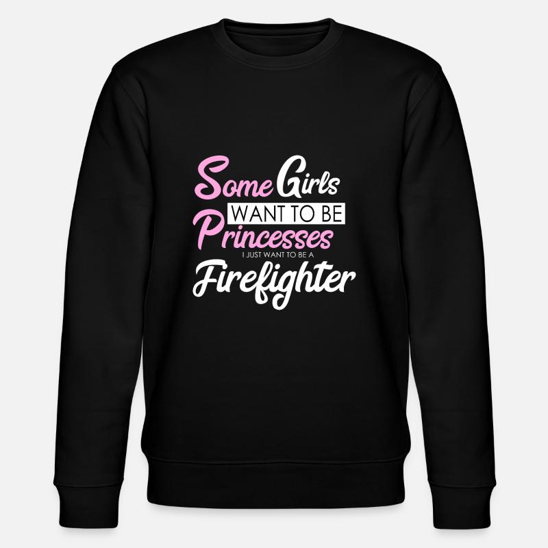 Princess firefighter - Stanley/Stella CHANGER Unisex Organic Sweatshirt - black