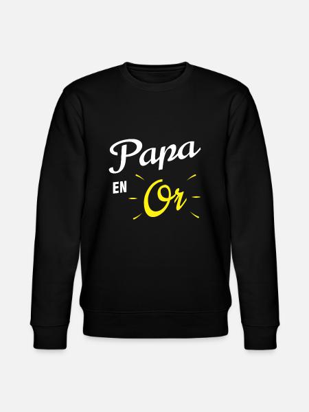 PAPA EN OR - Sweat bio CHANGER Stanley/Stella Unisexe - noir