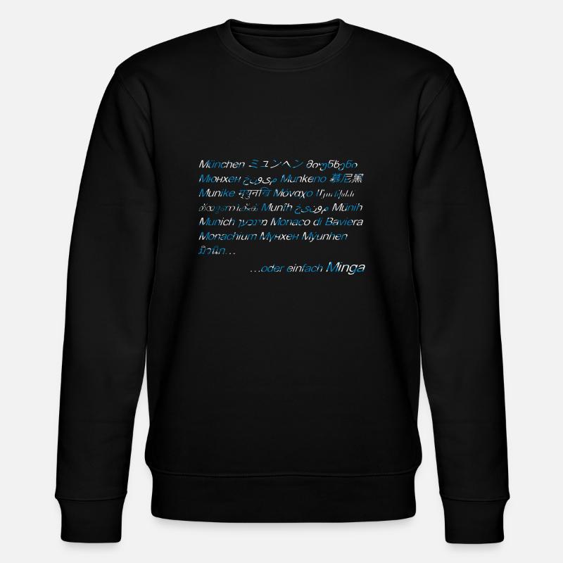 Munich bleu blanc - Sweat bio CHANGER Stanley/Stella Unisexe - noir